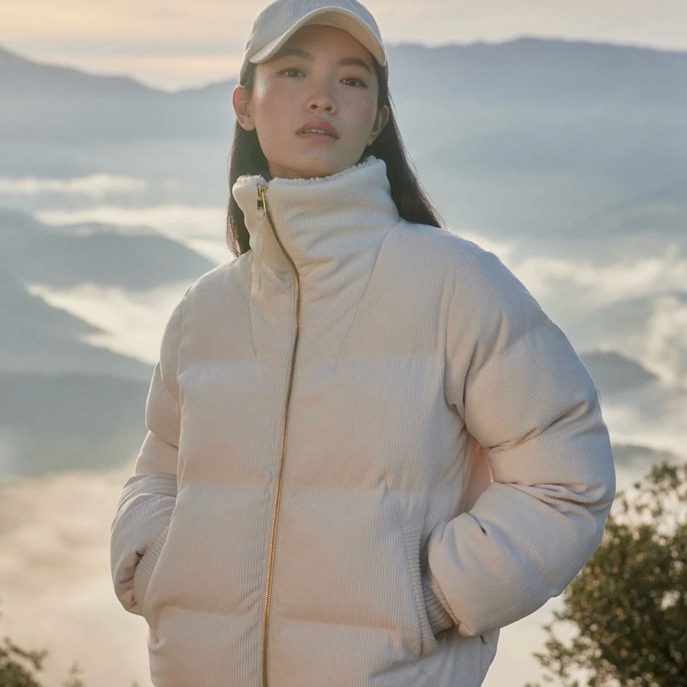 Varley Cream Puffer Jacket